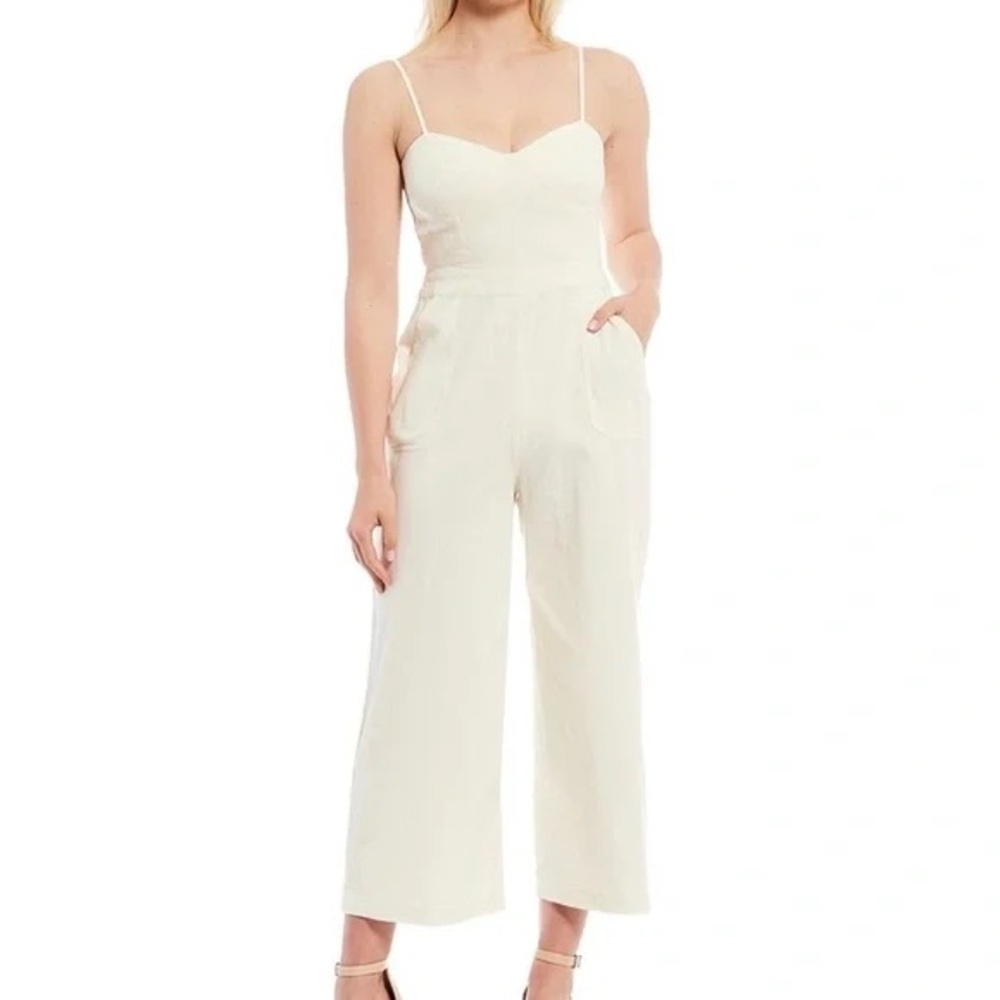 NWT Chelsea and Violet Adjustable Strap Wide Leg Ankle Length Jumper Women 10 - Picture 10 of 10